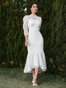 Modelyn Women Long Casual Dress, Simple & Fashionable For Everyday Wear - White - View 6