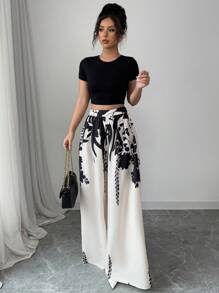 Rafferiza New High-Waisted Loose Elegant Wide-Leg Pants For Women, Slimming, Spring/Summer Fall Cloth For Women - Apricot - View 6