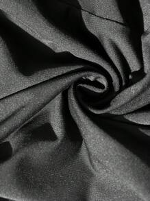 SHEIN Essnce 大码女式夏季新款时尚休闲通勤运动健身提臀瑜伽紧身裤喇叭裤带口袋裤慢跑裤女式，黑色裤子