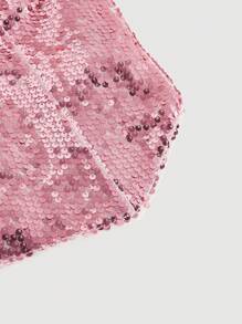 SHEIN MOD Women's Simple & Fashionable Casual Daily Sequin Top - Pink - View 4