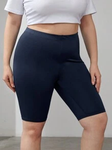 SHEIN Essnce Plus Size Dames Lente En Zomer Mode Casual Sport Comfortabel Basic Hoge Elastische Dagelijkse Veelzijdige Multi-Kleur Korte Leggings 3 Packs, Zomeroutfits Voor Vrouwen, Vrouwen Kort
