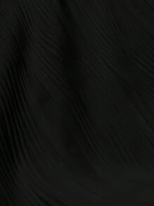 Slaydiva فستان نسائي أنيق جديد للصيف للحفلات والمناسبات اليومية والمواعيد، بكتف مائل أو كتف واحد،برقبة مكشوفة، بحرف أمامي مطوي، قصة ضيقة وطويلة، بقماش محبوك ذو نسيج متموج باللون الأبيض - الأسود - مشاهدة 8