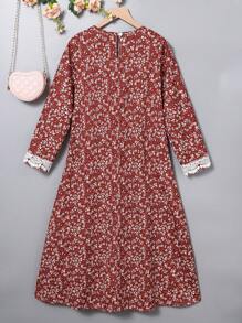 SHEIN Vestido minimalista informal de uso diario para niñas preadolescentes