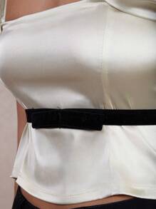 COSMINA Women Chic Cream Color Open Shoulder Top, Spring/Summer