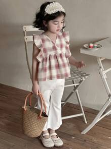 DAZY 女童两件套秋季服装 - 白色 - 查看 4