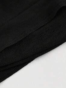 SHEIN MOD 黑色简约露肩优雅女式衬衫新年夜外出上衣 - 黑色 - 查看 5