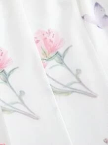 SHEIN MOD Vestido largo con estampado floral romántico para mujer, atuendo de vacaciones, ropa de verano para mujer, vestimenta occidental para mujer, atuendo campestre, ropa de playa de vacaciones, blusas de primavera, vestido bohemio para mujer