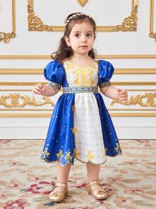 SHEIN Sukienka Babygirl Cute Floral Patchwork na lato