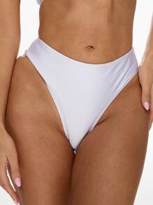 MISSGUIDED 前褶式钢托比基尼套装，带褶皱上衣和高开叉下装，可调节肩带，夏季沙滩泳衣，度假装，泳池派对泳衣