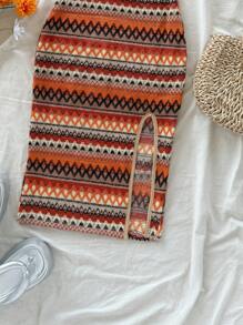 Soleia Women Casual Wave Striped Square Neck Slip Dress Spring Summer Outfits For Women Boho Beach West Music Festival Holiday Date Night Afternoon Tea - Multicolor - View 4