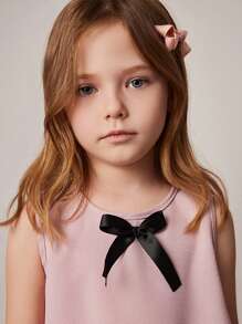 PrepCrw Young Girls' Collared Sleeveless Woven Dress, Pink