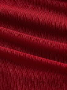 SHEIN MOD Đầm dài cổ yếm đuôi cá màu đỏ tía cho nữ, Đầm dạ hội, Đầm mùa thu - Màu Đỏ Sâu - Xem 4