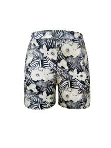Men's Summer Floral Print Casual Shorts With Pockets - Multicolor - View 3