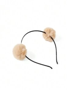 4 Pcs/Set Aksesori Beruang: Bando, Rok, Gelang Lengan, Kalung, Cocok untuk Remaja Putri - Coklat - View 5