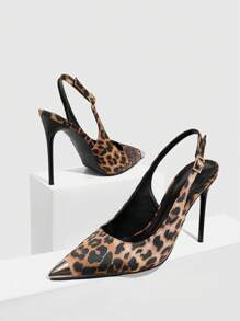 CUCCOO SZL Women's Fashion Leopard Print Metal Head Classic Comfortable Versatile Pointed Toe Stiletto High Heels Pumps, Suitable For Commuting, Dating, Party, Holiday, Wedding Spring Shoes Spring Break Easter Prom Heels - Multicolor - View 10