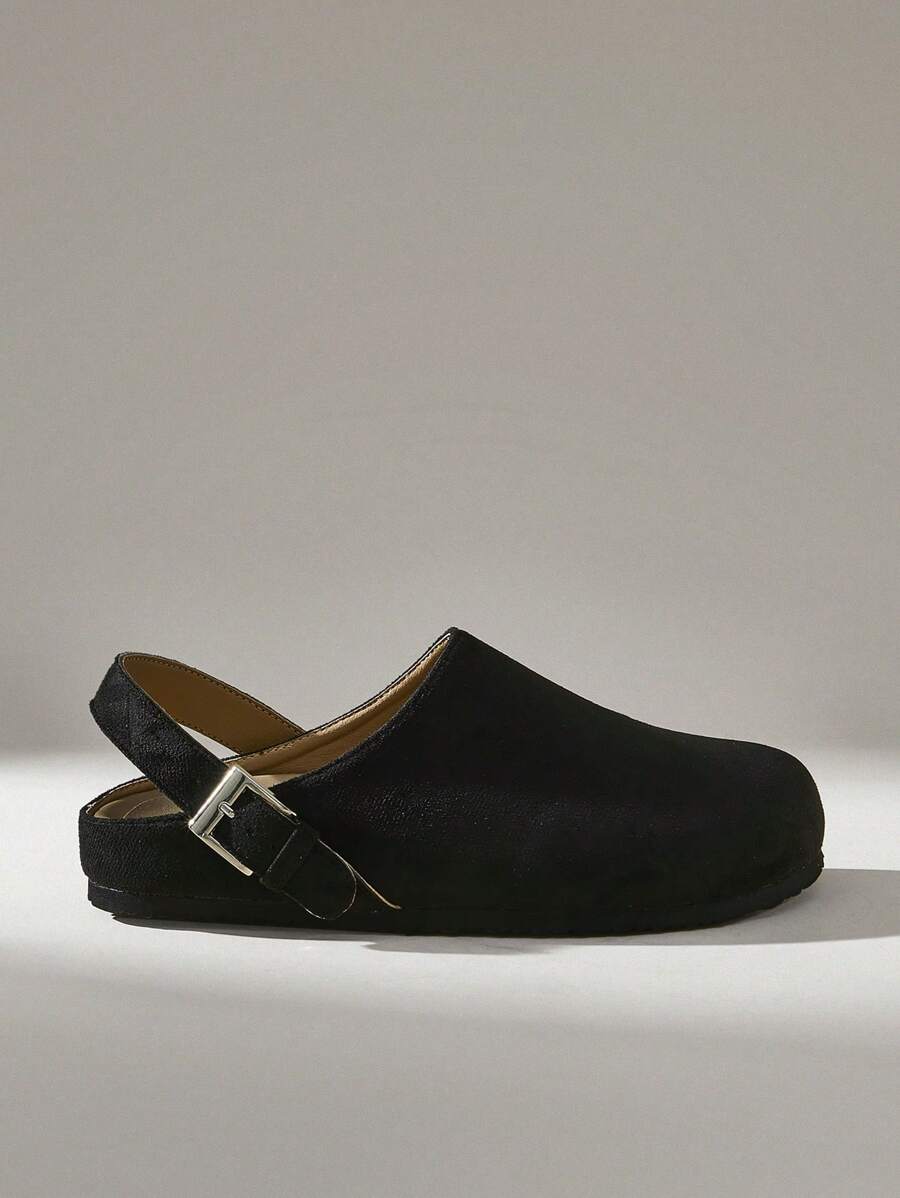 Solecia 女士纯色金属装饰简约平底乐福鞋，休闲日常穿着