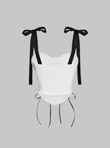 SHEIN MOD Camisole à bretelles croisées à la mode pour femme, été