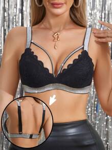 1pc draadloze kanten bh, verbetert de borstlingerie