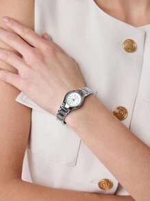 MOTF PREMIUM RELOJ MINIMALISTA DE MUJER COLOR PLATA Y BLANCO - Plateado - Ver 4