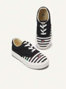 Cozy Pixies Lente Zomer Schattige Fruit Gestreepte Modieuze Casual Sport Canvas Gevulkaniseerde Rubberen Zool Elastische Band Baby Sneakers