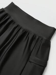 JNSQ ملابس العودة إلى المدرسة، ملابس بنات المراهقات، ملابس رياضية للبنات في الخريف: بنطلون رياضي رفيع للرياضات الخارجية بتصميم مزدوج، سراويل رياضية رفيعة للأطفال مطبوع عليها حرف 3M عاكس، بنطلون يوجا - الأسود - مشاهدة 8