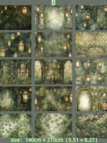 1pack 20 Sheets Exotic Wild Vintage Style Scrapbook Paper, Collage Material, Diy Decoration Background Paper, Personalized Scrapbook Notebook Stationery Supplies For Festival Gift Wrapping