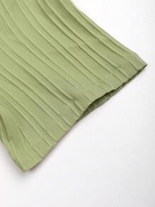 Manfinity Homme 2pcs Men's Solid Color Short Sleeve Shirt And Pants Set - Mint Green - View 6
