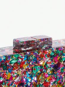 SHEIN SXY Ladies, Women Evening Bags, Clutchs, Crossbody Bags, Fashionable, Luxury, Acrylic, Elegant, Simple, Personalized, Versatile, Classic, Bling Bling, For Cocktail Party, Party, Prom, Club, Date, Birthday, Evening, Date Nigh, Ball