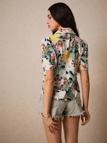 Poéselle 花卉印花泡泡袖衬衫 Bridgerton