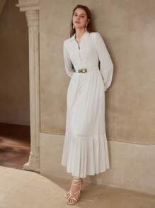 MOTF PREMIUM VÁY THÊU HOA TỔNG HỢP - trắng - Xem 2