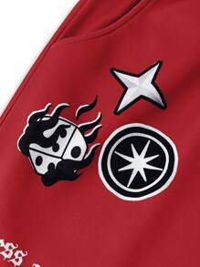 Manfinity Roghcode 男士前系带口袋字母印花休闲运动裤，适合狂欢