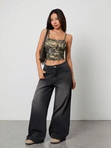 SHEIN PETITE Printed Casual Cami Top For Everyday Wear, Minimalist & Fashionable