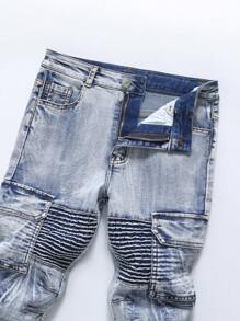 Denimly Tweenboys Casual Daily Urban Street Light Wash Chic All Year Must-Have Stretch Denim Skinny Jeans With Zipper Closure & Multi-Pockets - Light Wash - View 4