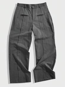 Forever 21 炭灰色宽松宽松西装裤 - 灰色 - 查看 4