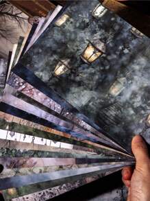 1pack 20 Sheets Exotic Wild Vintage Style Scrapbook Paper, Collage Material, Diy Decoration Background Paper, Personalized Scrapbook Notebook Stationery Supplies For Festival Gift Wrapping