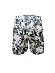 Men's Summer Floral Print Casual Shorts With Pockets - Multicolor - View 2