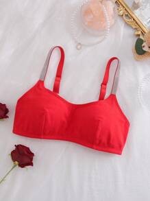 Áo ngực thể thao mềm mại thoải mái không đường may cho nữ - Đỏ - Xem 6