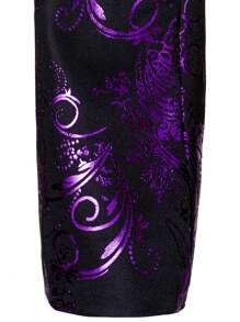 Manfinity AFTRDRK Men's Business/Commute Paisley Jacquard Blazer Prom Suit Prom Suits For Men Prom Suit Men Prom Suit Men Party, Prom Blazer, Purple Men