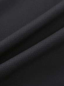 SHEIN 年轻男孩休闲运动字母印花松紧腰短裤，时尚百搭，适合日常穿着、上学、旅行、春夏季 - 黑色 - 查看 8