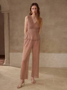 MOTF ELASTIC WAIST STRAIGHT LEG PANTS - Bronze - View 4