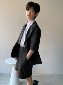 DAZY Ropa de otoño para niños - Conjunto de caballero para niño preadolescente, ropa de vuelta al cole - Gris - Ver 1