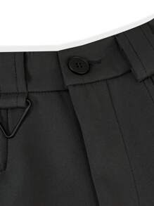 Manfinity Homme Men's Solid Color Cargo Pockets Fleece Casual Pants Men Pants Work Pants For Men Men Work Pants Pants Men Men Clothing Men Pants