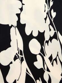 DreamSkyne Women's Plus Size Positioning Floral Print Holiday Skirt, Versatile And Practical - Black - View 7