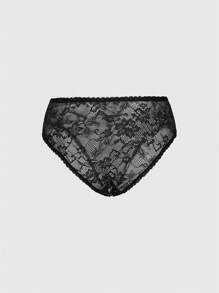 ROMWE Gothic Punk Skull & Star Strap Top And Lace Triangle Underwear Set - Black - View 3