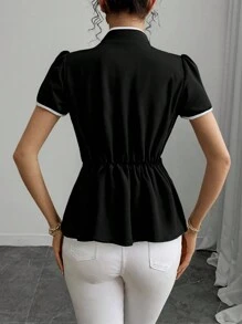 Selianne Women's Casual Short Sleeve Shirt, Minimalist And Stylish, For Daily Wear