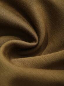 Dazy-Less 休闲商务直筒宽松拼接中长连衣裙女士夏季太阳裙衬衫裙 - 駝色 - 查看 8