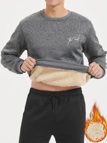 Manfinity Hypemode 男士字母印花长袖羊毛卫衣，秋冬款