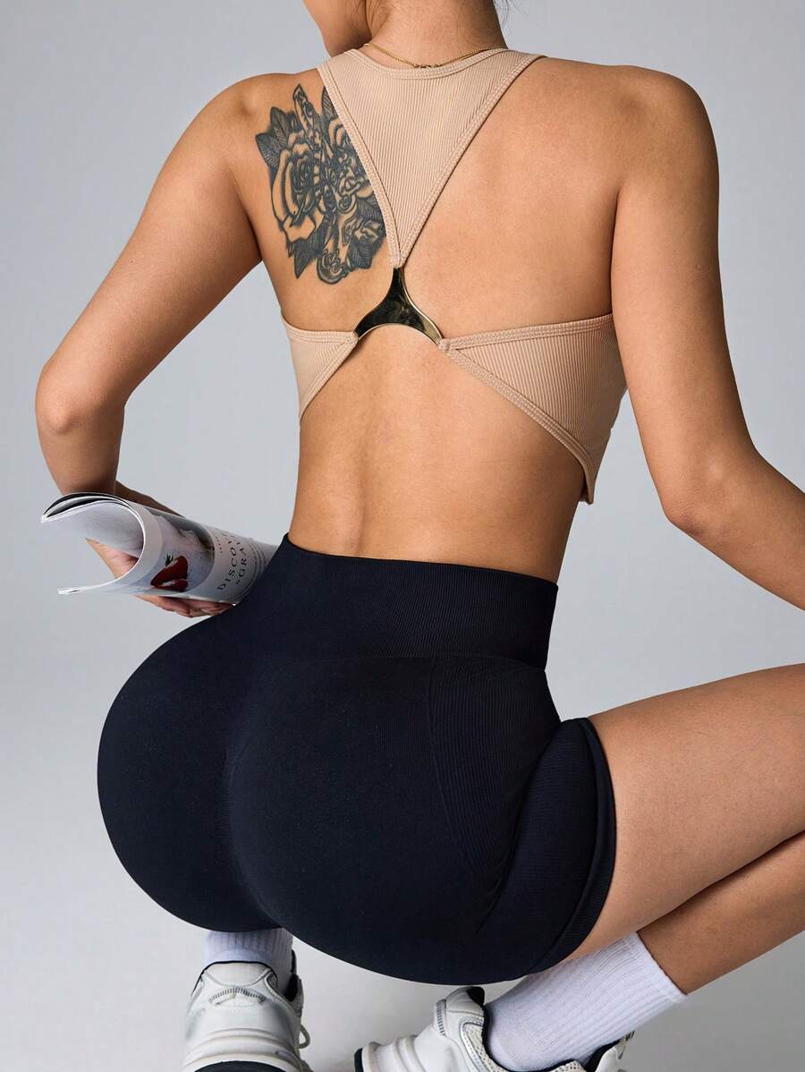 Damen Sport-BH Lässig Yoga Fitness Crop Top
