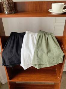 Comfortcana 3-teiliges Lässig-Shorts Set in Große Größen, mehrfarbig, einfach und modisch für den täglichen Gebrauch