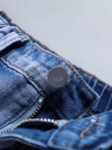 Tween Boys New Multi-Pocket Washed Slim Fit Fashionable Denim Jeans - Medium Wash - View 5